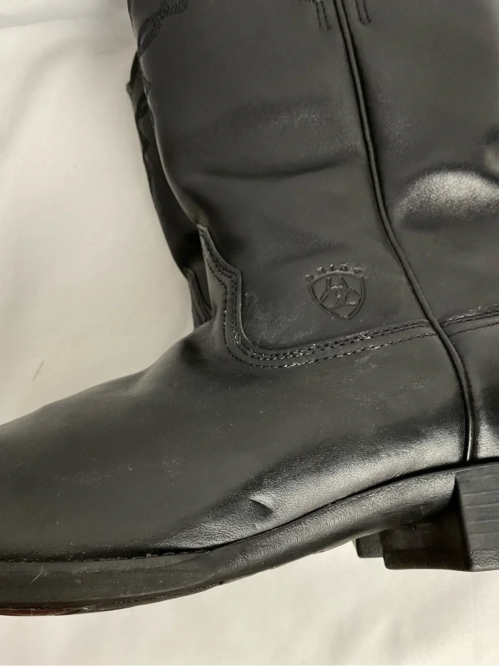 Ariat Heritage Roper Boots Leather Western Boots Men's Sz 10.5D Black Style 3501